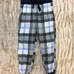 Navy Blue Plaid PJ Pants
